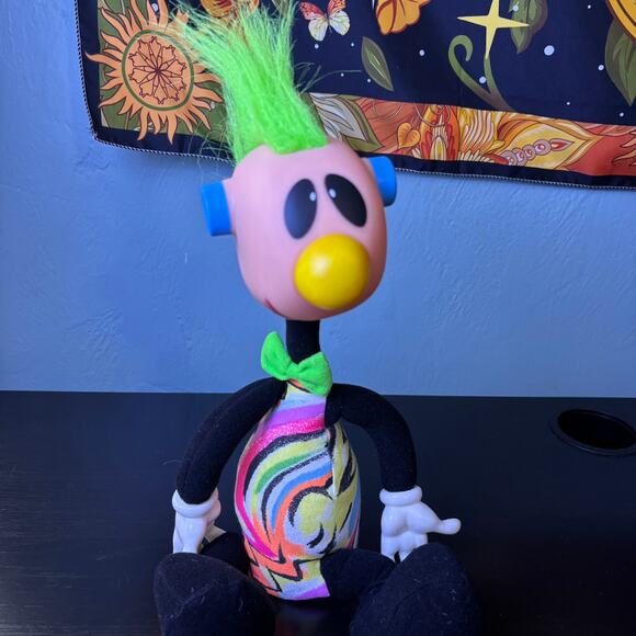 Vintage 1994 Ertl Jibba Jabber noise maker Toy Colorful 90s 15" Plush Silly Kids - Picture 2 of 16